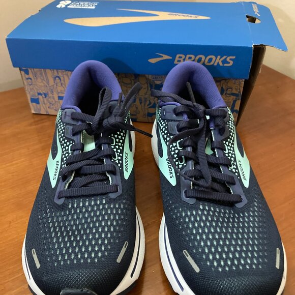 Brooks Ghost Sneakers Size 8 Wide D Blue - Picture 2 of 7